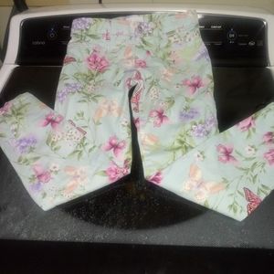Childrens Place Girls Floral Skinny Leg Pants